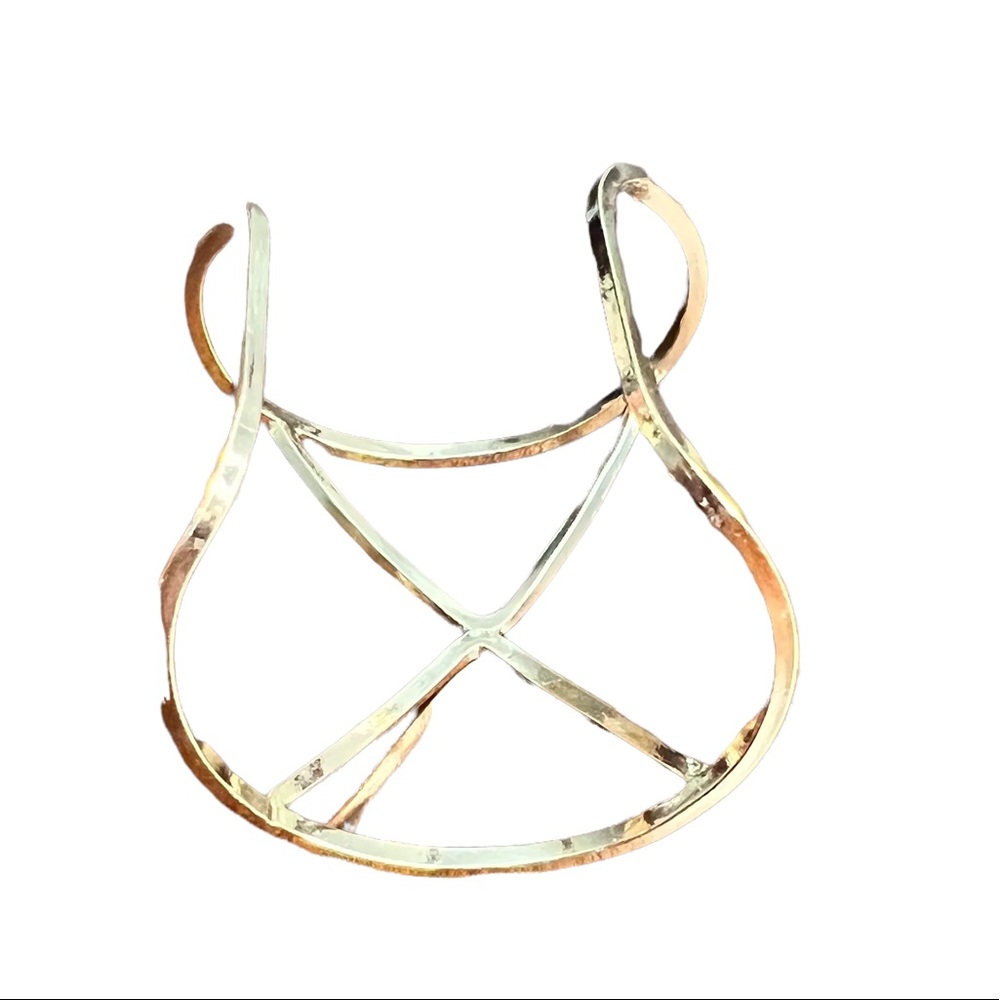 Gold Tone Cuff Bracelet - Picture 9 of 11